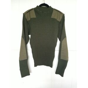 DSCP WOOL SWEATER Mens 38 US MILITARY SERVICE VALOR COLLECTION w ELBOW PATCHES